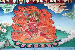 Pokhara Karma Dubgyu Chokhorling Monastery 11 Red Hayagriva Painting In The Main Prayer Hall 